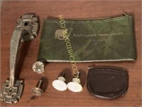 Old hardware and coin bags