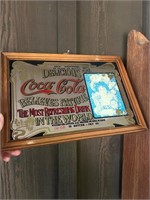Coca-Cola glass advertising mirror