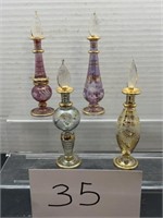 (4) vintage Egyptian perfume bottles