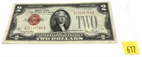 $2 Red seal note, series of 1928