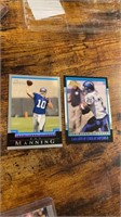 Eli Manning and Ladainian Tomlinson Bowman RC