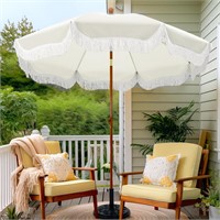 PHI VILLA 7ft Patio Umbrella with Fringe