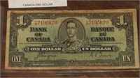 1937 BANK OF CANADA $1.00 NOTE X/M7195670