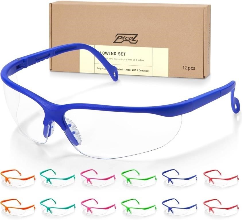 Anti Fog Safety Glasses 6 Colors (12 Pack)