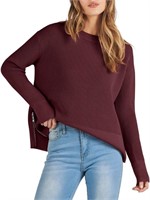 ANRABESS Sweaters for Women Waffle Knit Long Sleev