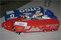 2 Model (toy) Semis, includes cars
