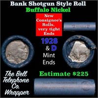 Buffalo Nickel Shotgun Roll in Old Bank Style 'Bel