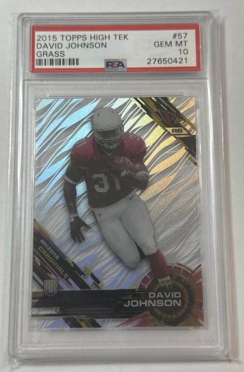 2015 Topps High Tek #57 Grass David Johnson PSA 10