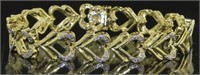 Double Heart Diamond Designer Bracelet