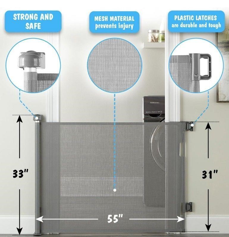 ($66) Cumbor Baby Gate Retractable Gates fo