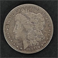 1884-CC MORGAN SILVER DOLLAR