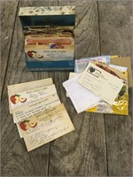 Old Recipes in Vintage tin box lot