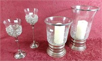 4 decorative candle holders