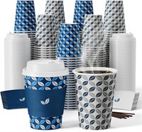 $103  JOLLY CHEF 12 oz Paper Coffee Cups, 100 Pack