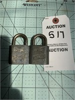 2 Vintage Slaymaker UPRR Locks