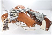 Young Buffalo Bill and Other Cap Gun in Holsters