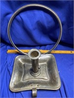 Brass Candle Holder & Metal 8.5" Ring