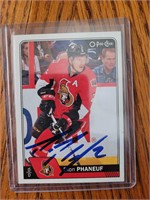 16-17 OPC Dion Phaneuf Autographed Card