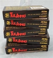 5 Boxes 100 Rds. 223 62gr. FMJ TulAmmo Ammunition