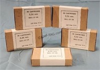 5 Boxes 100 Rds. 5.56 Military Ball Ammunition