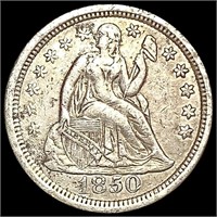 1850 Seated Liberty Dime CLOSELY UNCIRCULATED