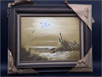 Beautiful Seascape Oil Painting Signed with COA
