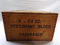 Small Wood Box: "Deodorant Blocs"