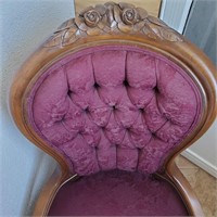 Queen Anne Chair with carved floral-QS