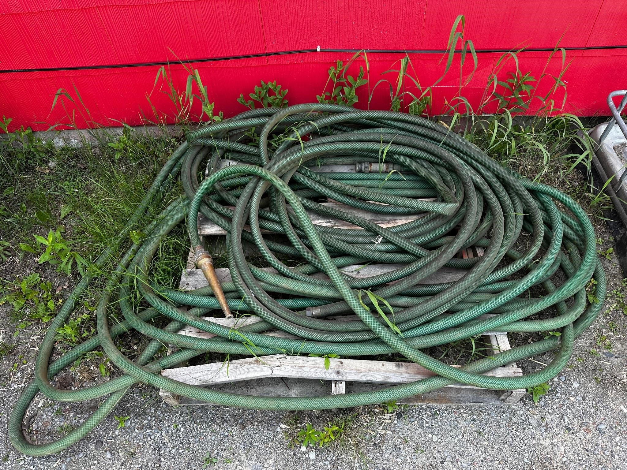 Long Length of Water Hose w/Nozzle