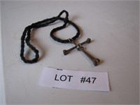 Vintage HorseShoe Nail Cross Necklace