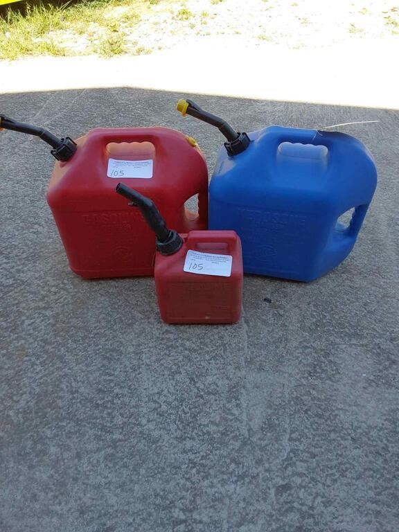 Three Gas Cans