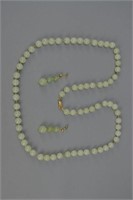 Apple Jade Necklace and Earrings