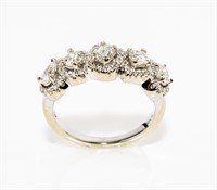 Jewelry 10kt White Gold Diamond Cluster Ring