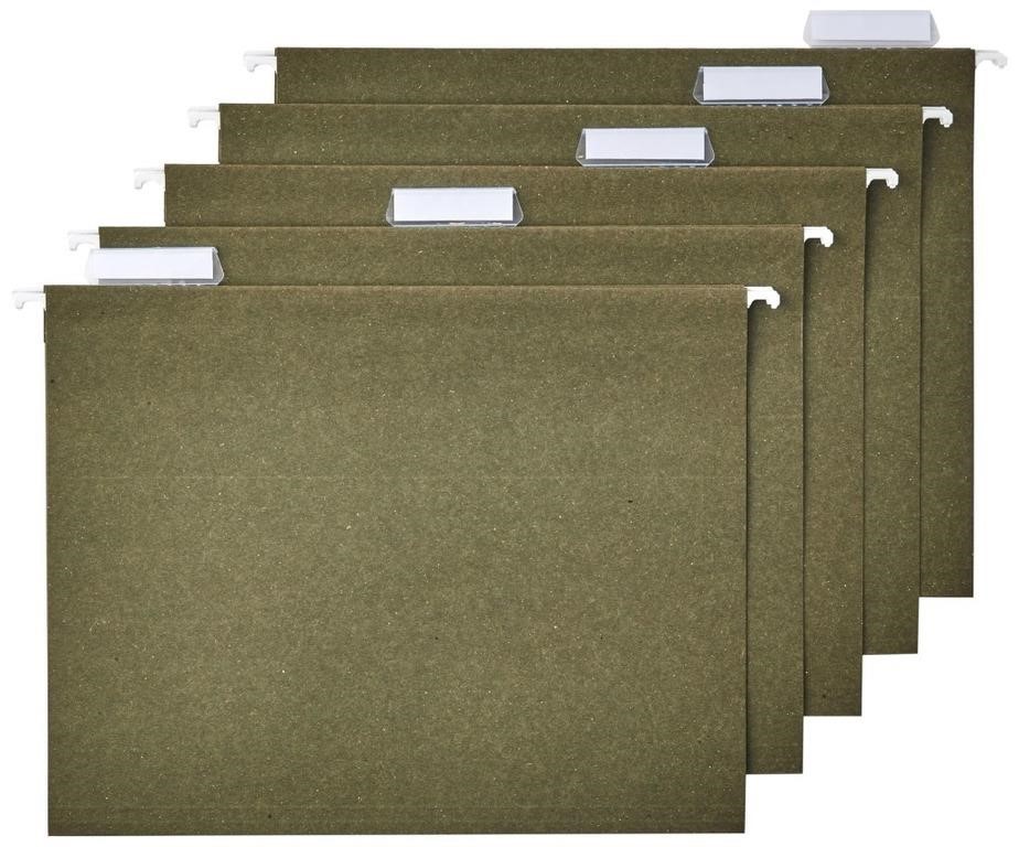 Amazon Basics Hanging File Folders, Letter Size,