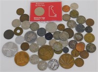 Bag of 50 Miscellaneous U.S. and Foreign Coins &