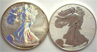 2000 2002 Silver Eagle UNC Hologram