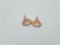 14K Solid Yellow Gold Earring Enhancers 5.2 grams