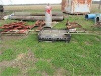 PALLET -13' METAL LADDER,TRAILER AXLE & SPRINGS