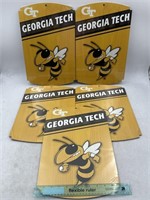 NEW Lot of 5- Georgia Tech Wood Signs