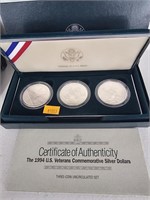 US Veterans Silver dollars West Point mint