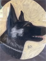 Pastel Art of dog signed Pam Foust