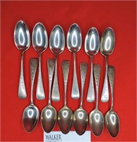 Vintage Sterling Silver Spoons x12