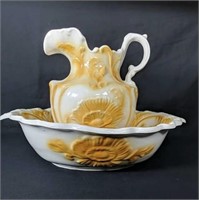 Ceramic Washbowl & Pitcher