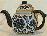 Vintage Creamware Pottery Teapot