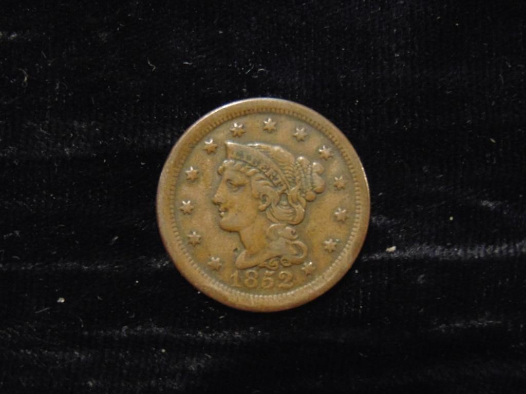 1852 Large Cent Coin