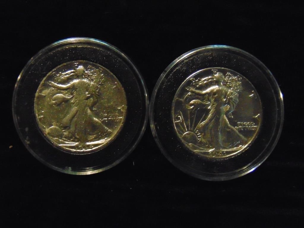 (2) 1934 & 1941 Walking Liberty Halves