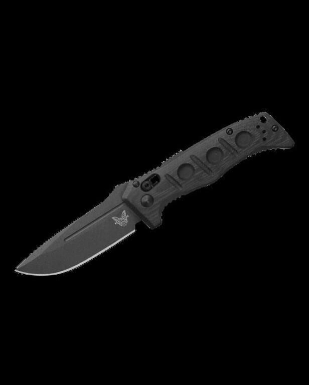 Benchmade Black Sibert Drop Point Axis Lock Knife