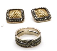 Judith Jack Sterling Silver Marcasite Jewelry.
