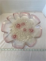 Glass flower shaped dish