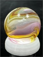 Contemporary transparent base swirl marble 3/4”